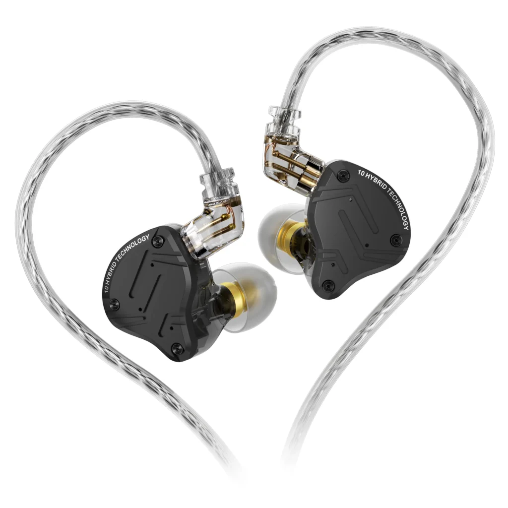 In ear auriculares HiFi tipo monitor de la marca KZ modelo ZS10 PRO X color negro